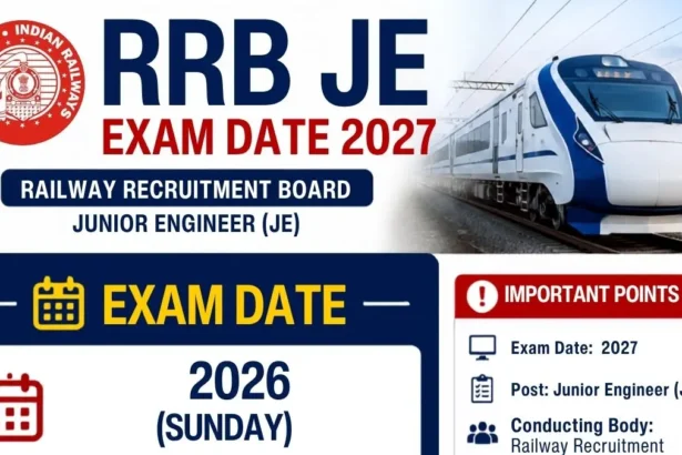RRB JE Exam Date 2027