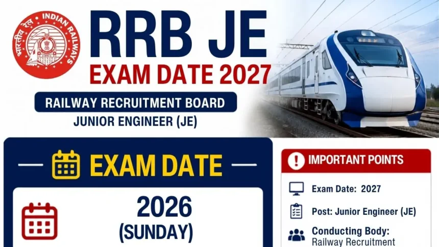 RRB JE Exam Date 2027
