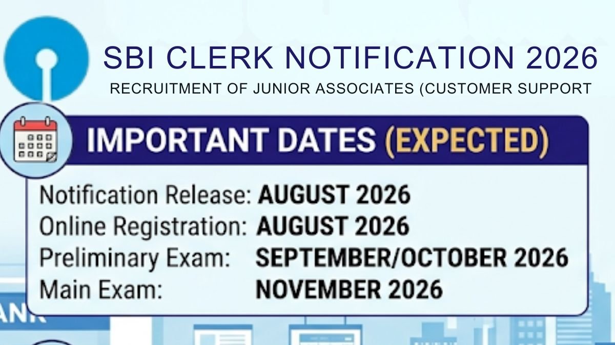 SBI Clerk  2026 Date
