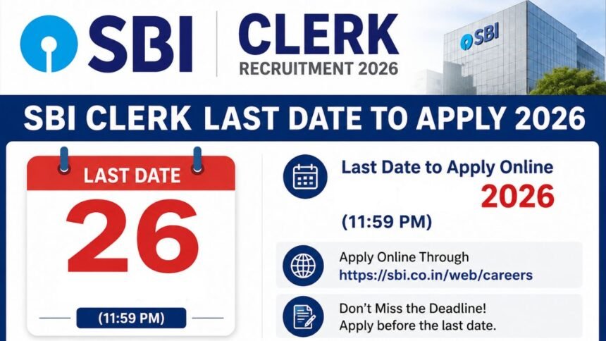 SBI Clerk Last Date to Apply 2026