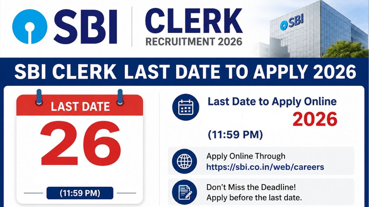 SBI Clerk Last Date to Apply 2026