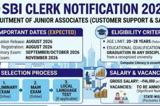 SBI Clerk Notification 2026