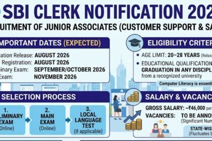 SBI Clerk Notification 2026