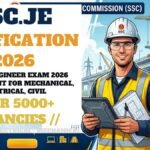SSC JE Notification 2026