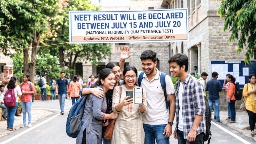 The NEET Result will be Declared Between July 15 and July 20